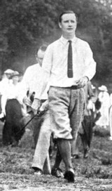 A vintage photo of golfing great Jerome Travers..