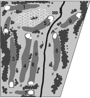 A photo of the Golf Course layout at Fontelle Park, Omaha Nebraska