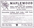 An old ad for the Maplewood Golf Resort.