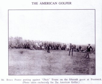 A vintage golf photo of Tasmanian Golfing Champion Bruce Pierce.