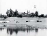 A photo of the pond and  9th green at Interlachen.