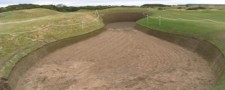 A photo of the famous Cottage Bunker on The Old Course at  St. Andrews
