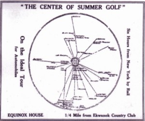 A vintage magazine ad for the Equinox Resort, Manchester Vermont