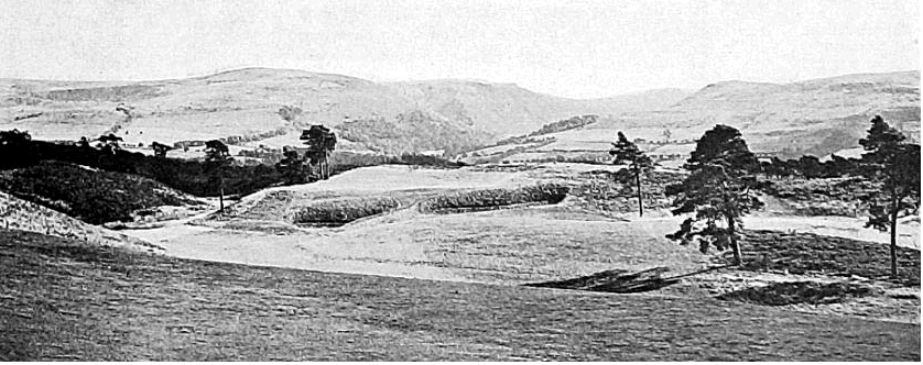 A vintage golf photo of the 9th hole on the King's Golf Course at Gleneagles Golf Resort