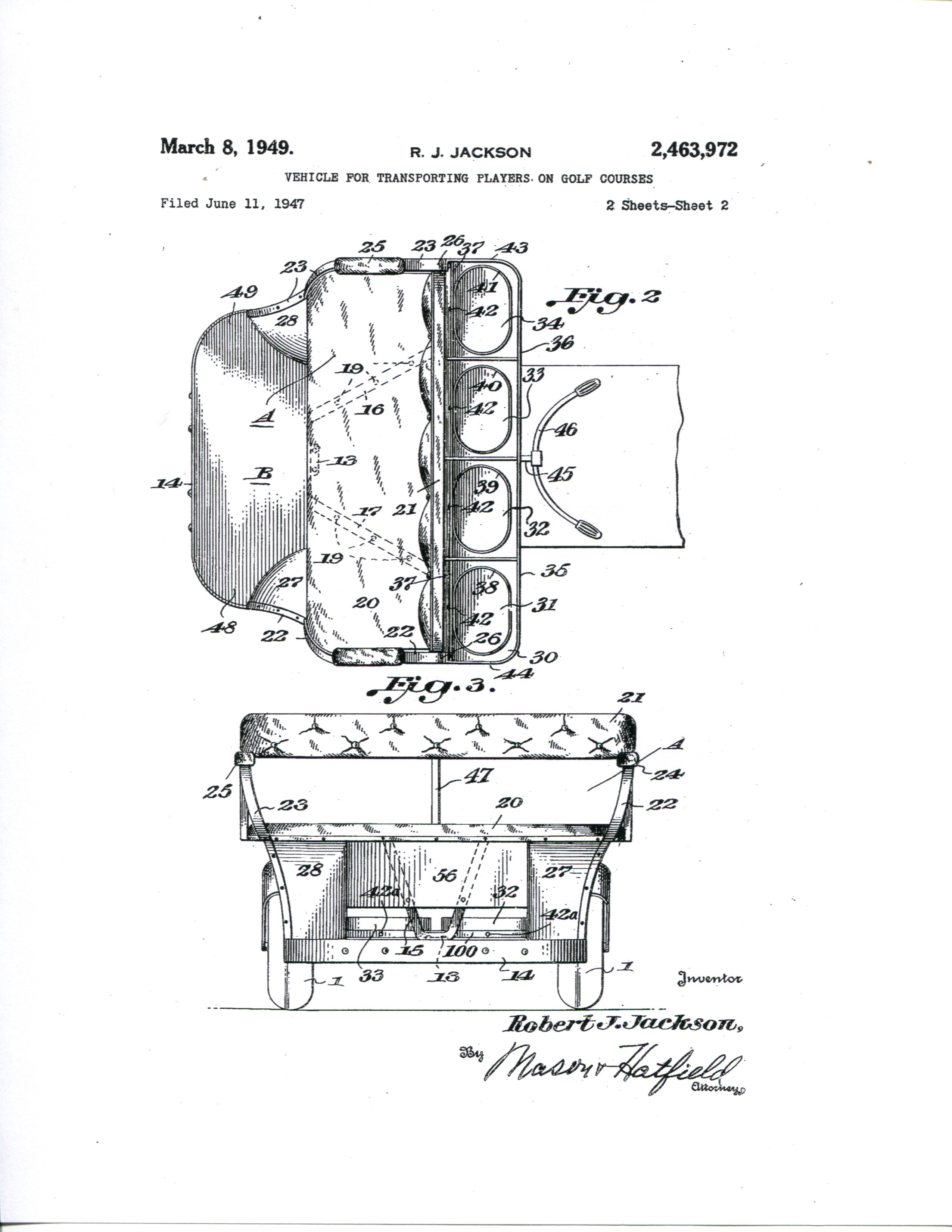 Golf Buggy Patent Drawing 2
