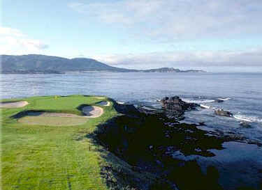 The infamous 7th at Pebble Beach, AT & T Pebble Beach National Pro-Am