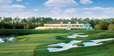 A photo of the golf course at TPC Las Vegas.