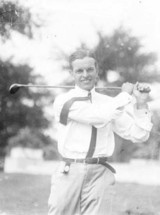 A vintage golf photo of golfer Mason Phelps.