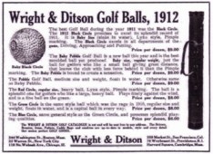 A copy of any ad for golfing equipment sold at Wright & Ditson