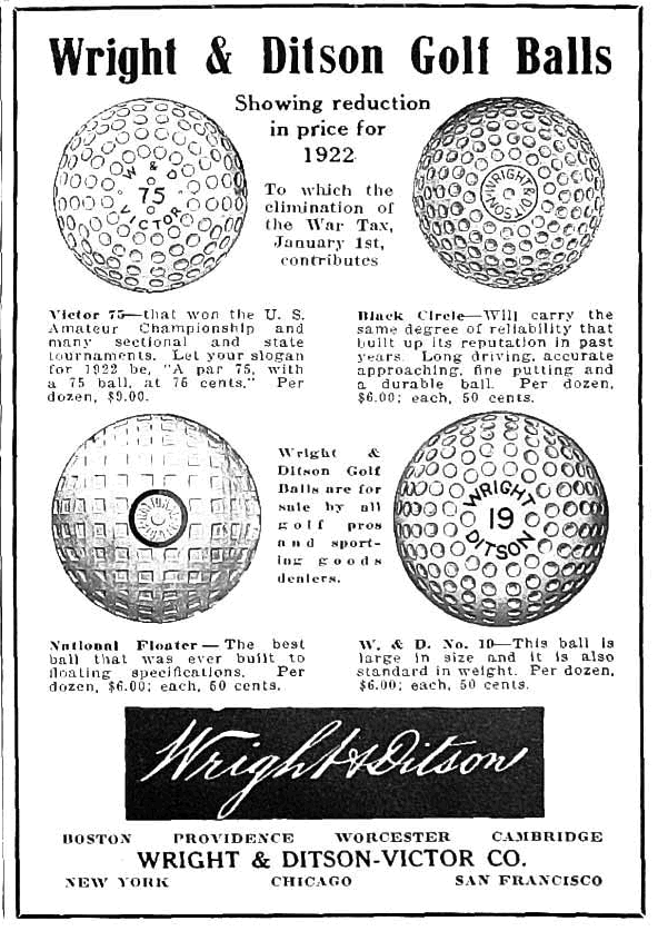 A vintage ad for golf balls.