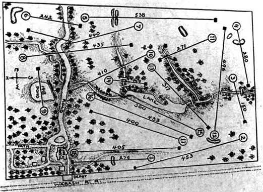 A picture of The Glen Echo Golf Course Layout Circa 1904